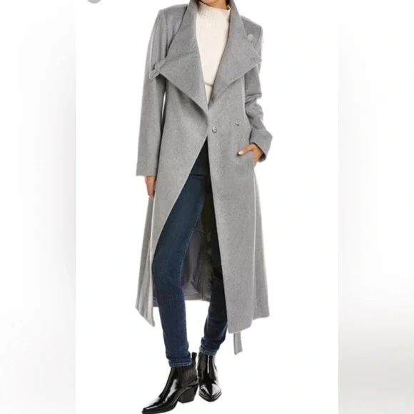 Kenneth Cole Belted Wool Blend Maxi Coat Size 4 - Picture 1 of 7